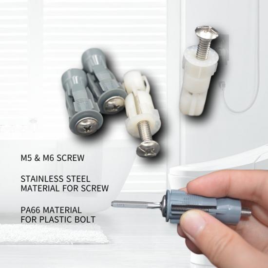 Removable Gray Toilet Seat Fastener